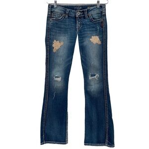 Silver Jeans‎ Co. Twisted Bootcut Low Rise Jeans Women's Size W27 L31